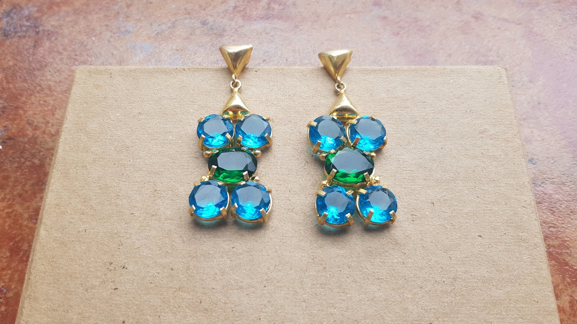 The Enache Emerald Crystal Earrings TheEnache