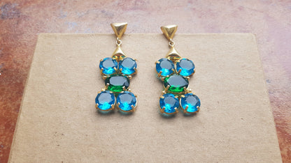 The Enache Emerald Crystal Earrings TheEnache