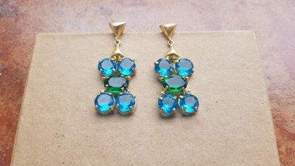The Enache Emerald Crystal Earrings TheEnache