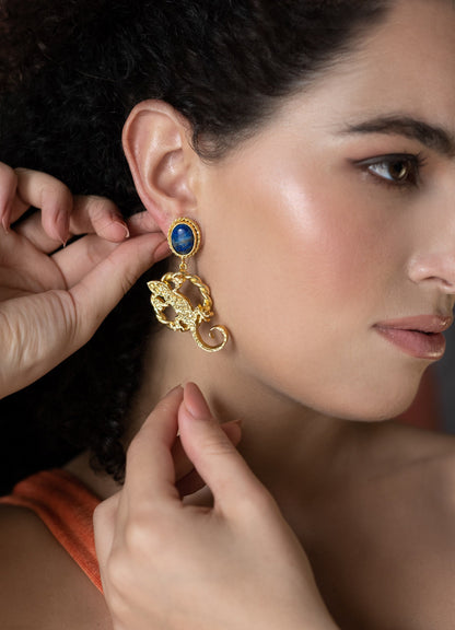 The Enache Gecko Lizard Dangling Earrings TheEnache