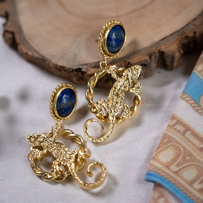 The Enache Gecko Lizard Dangling Earrings TheEnache