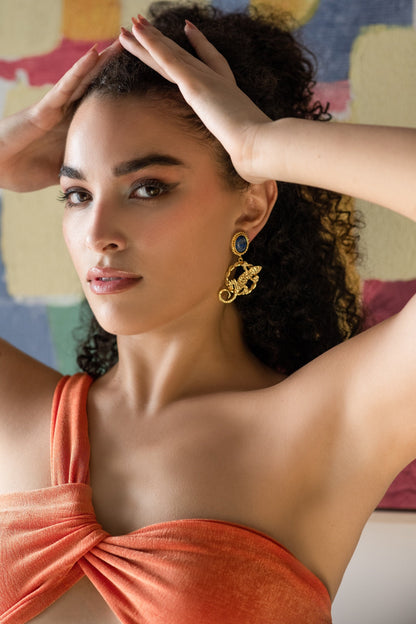 The Enache Gecko Lizard Dangling Earrings TheEnache