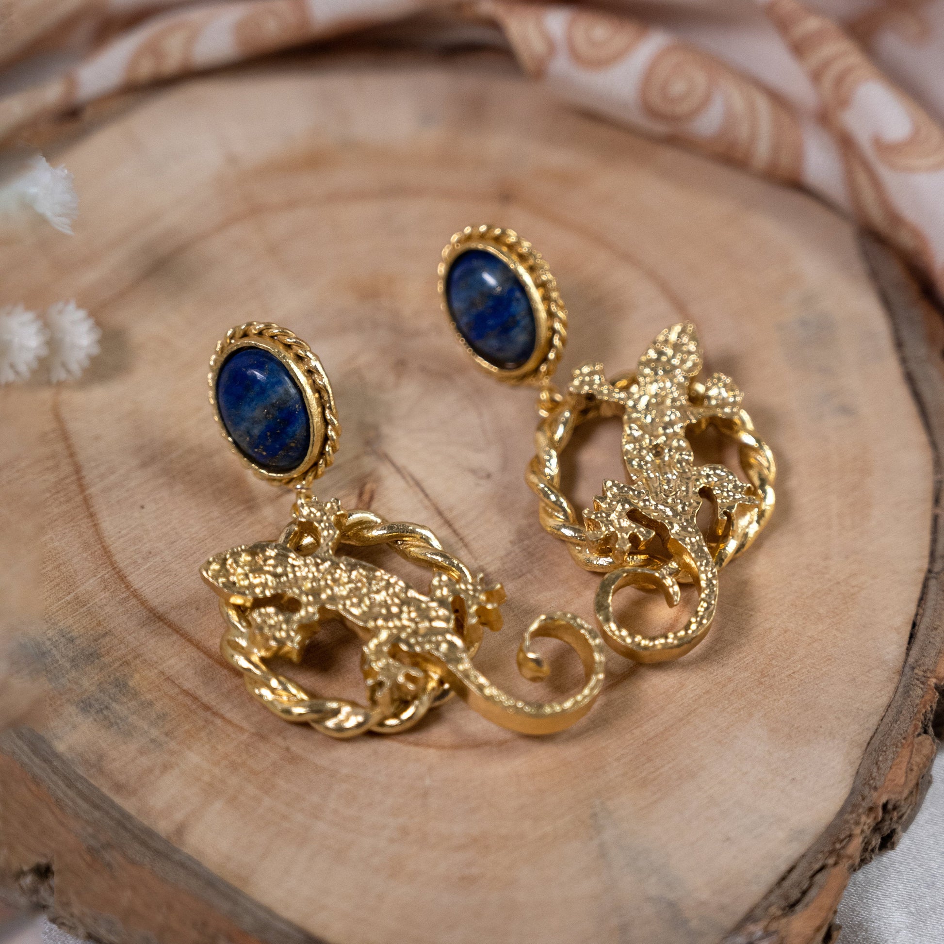 The Enache Gecko Lizard Dangling Earrings TheEnache