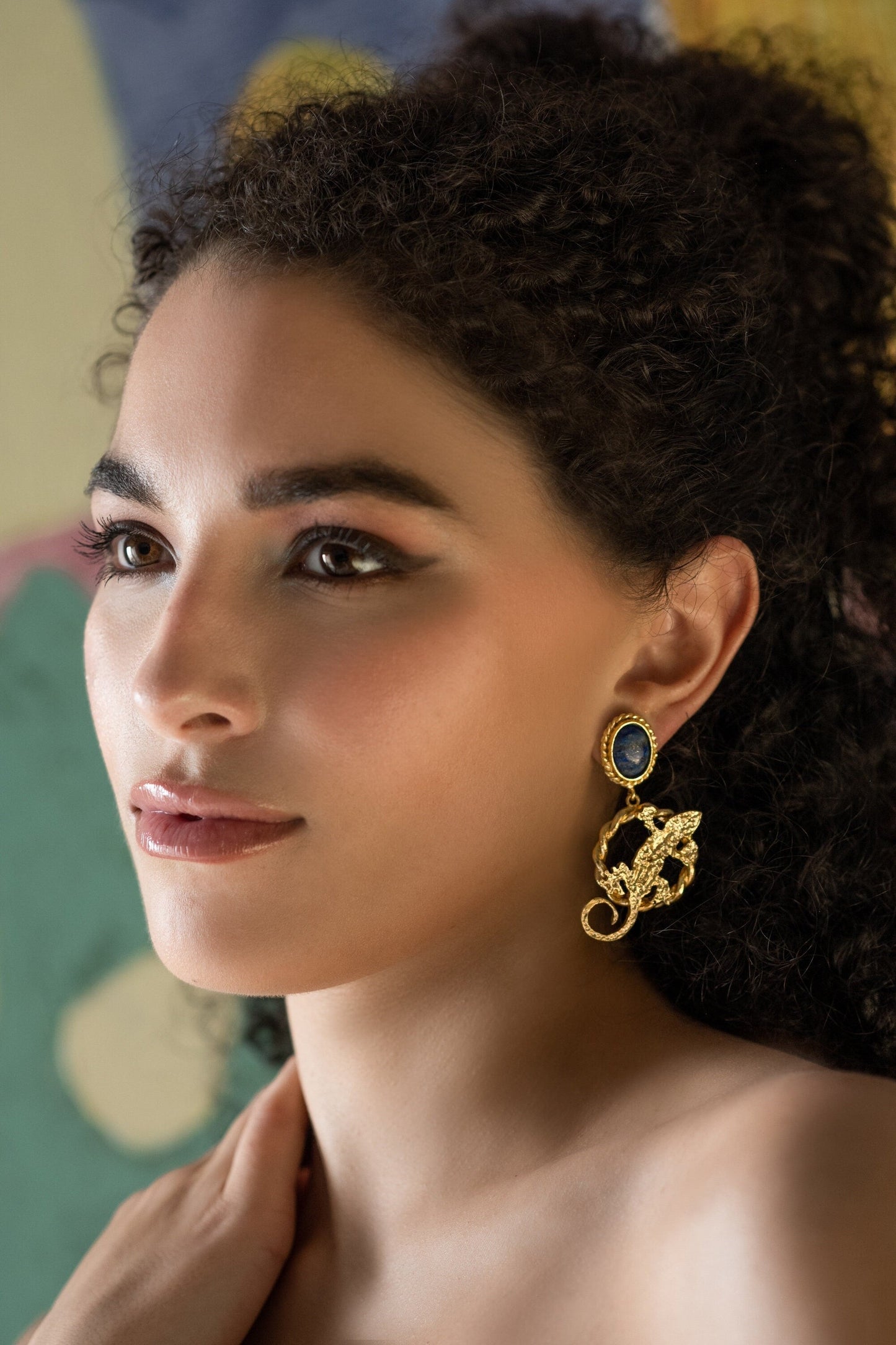 The Enache Gecko Lizard Dangling Earrings TheEnache