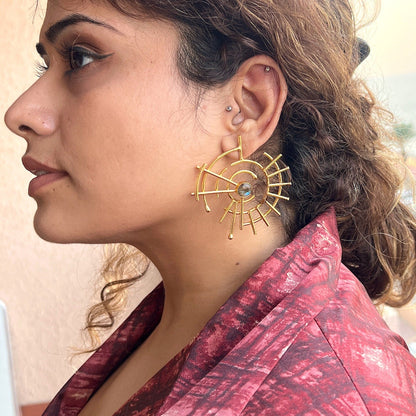 The Enache Geometric Gold Stud Earrings TheEnache