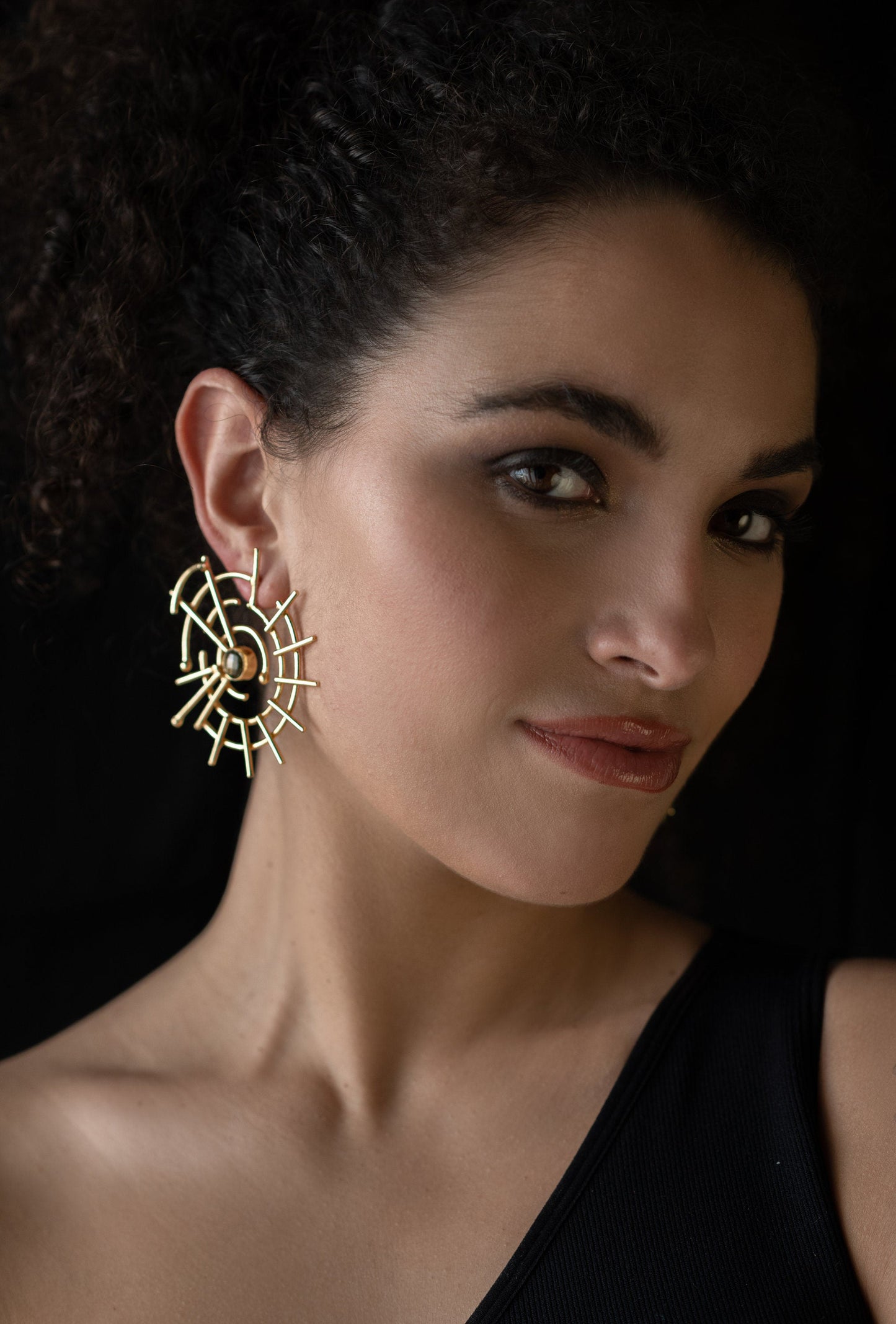 The Enache Geometric Gold Stud Earrings TheEnache