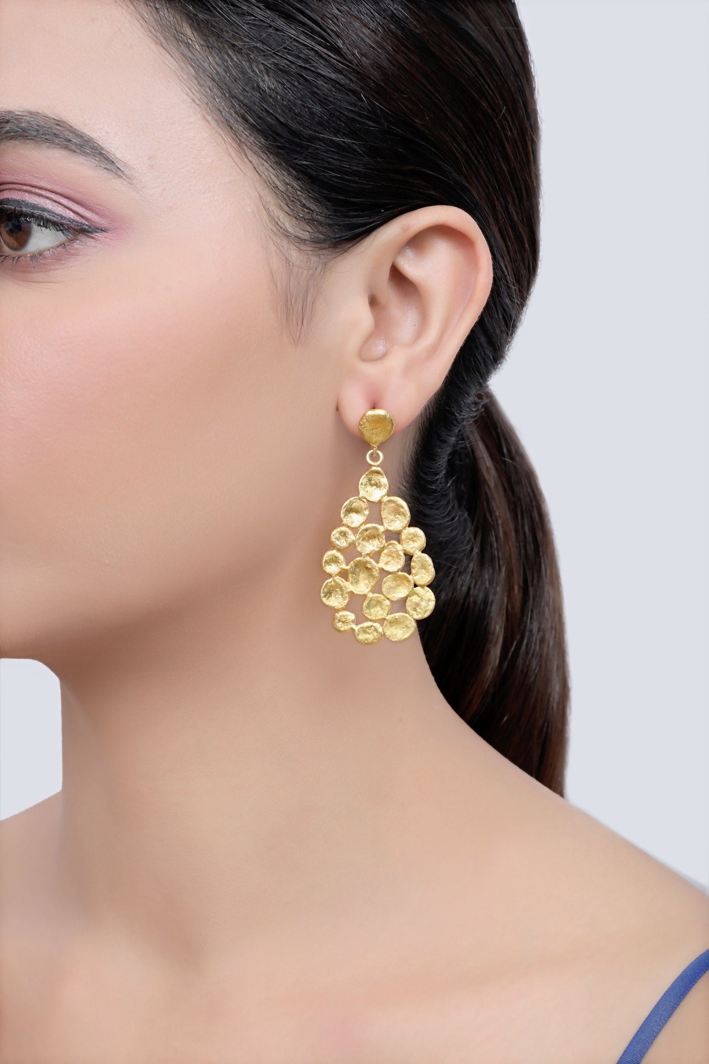 The Enache Gold Hammered Brass Dangles TheEnache