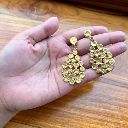 The Enache Gold Hammered Brass Dangles TheEnache