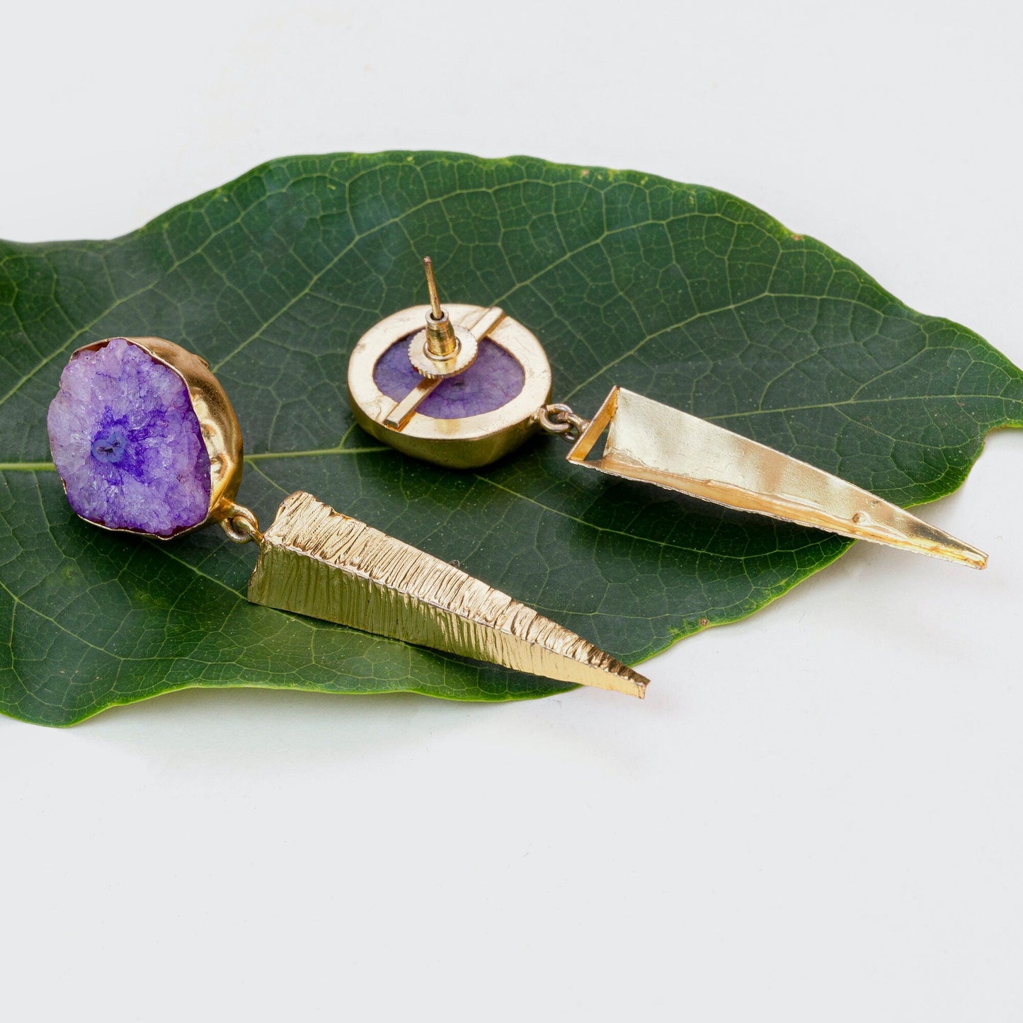 The Enache Gold Metal Spike Earrings TheEnache
