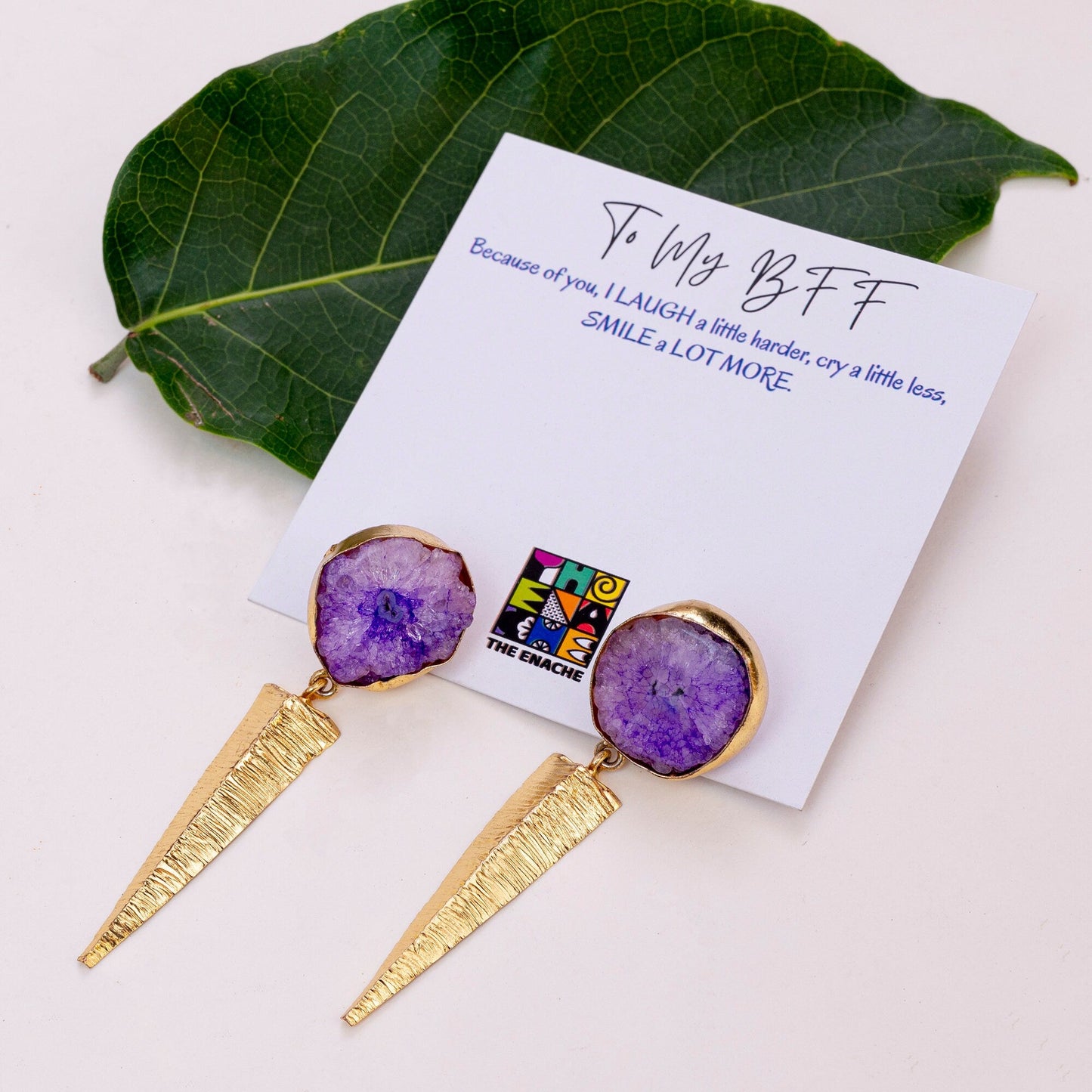 The Enache Gold Metal Spike Earrings TheEnache