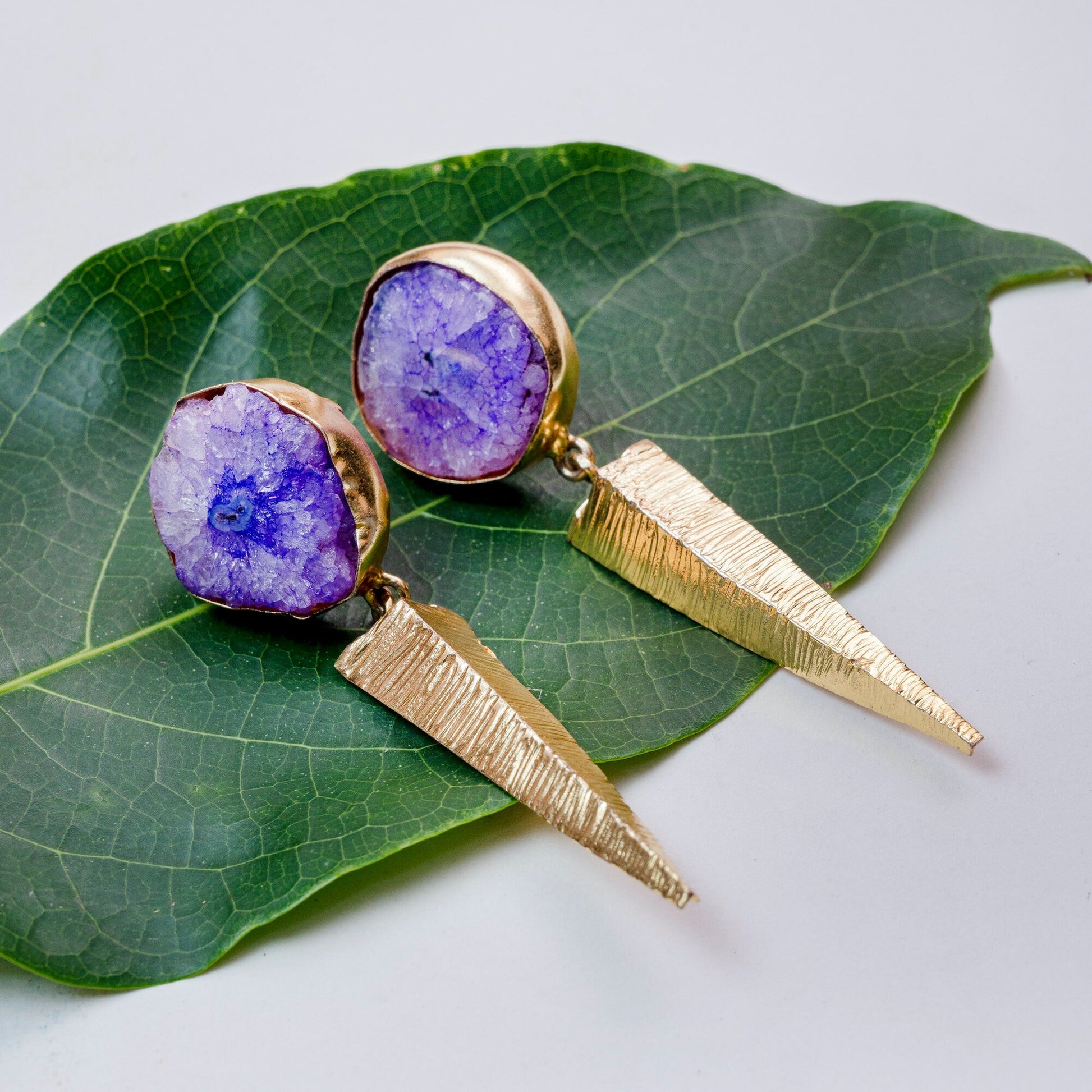The Enache Gold Metal Spike Earrings TheEnache