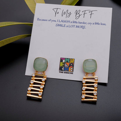 The Enache Gold Zig Zag Earrings TheEnache