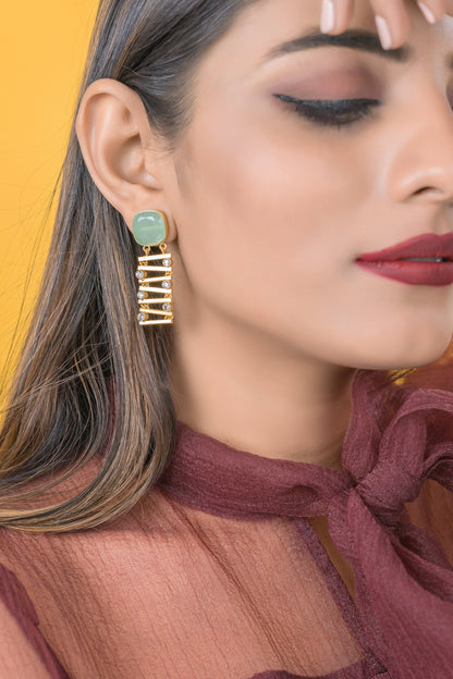 The Enache Gold Zig Zag Earrings TheEnache