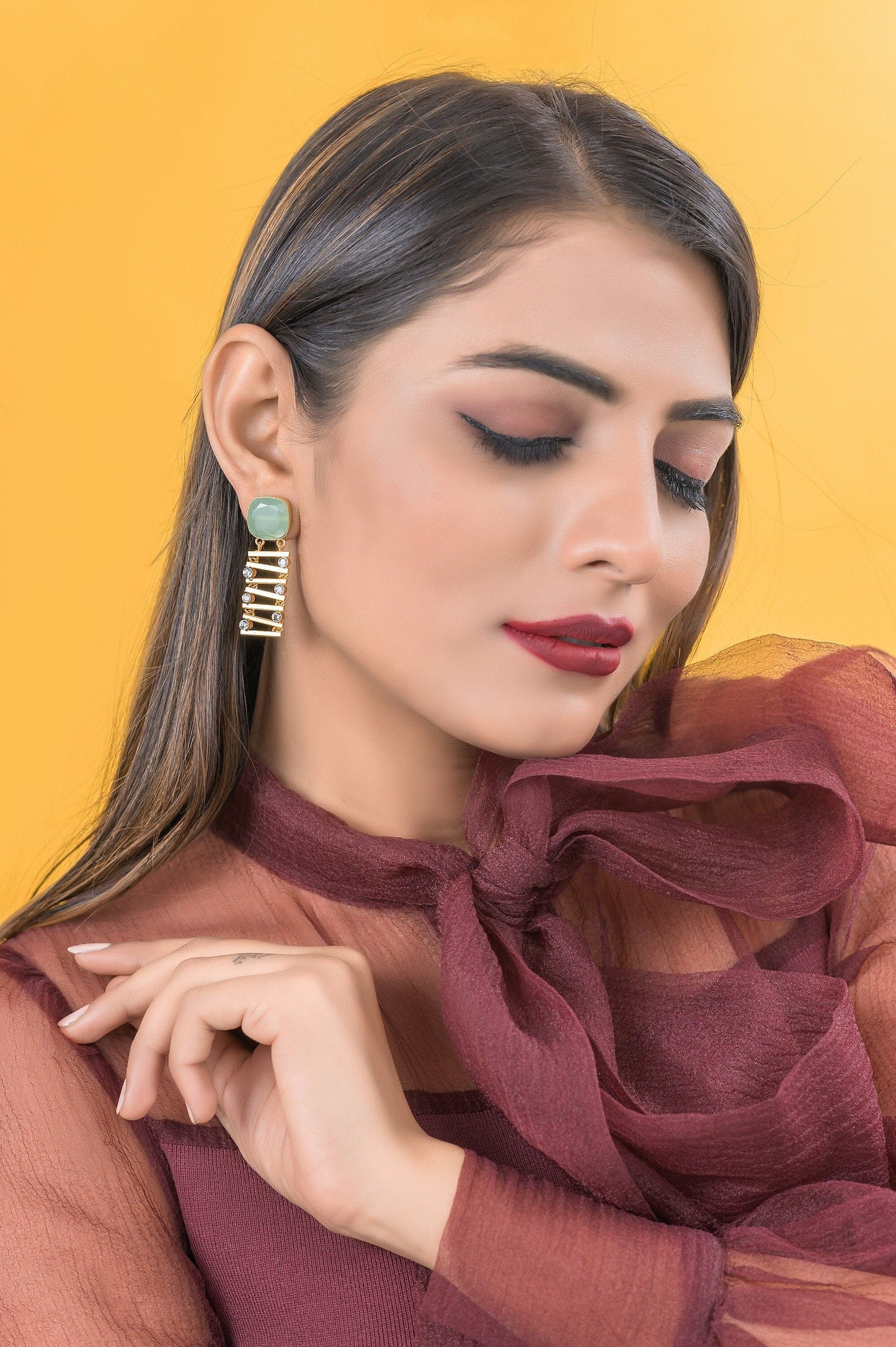 The Enache Gold Zig Zag Earrings TheEnache
