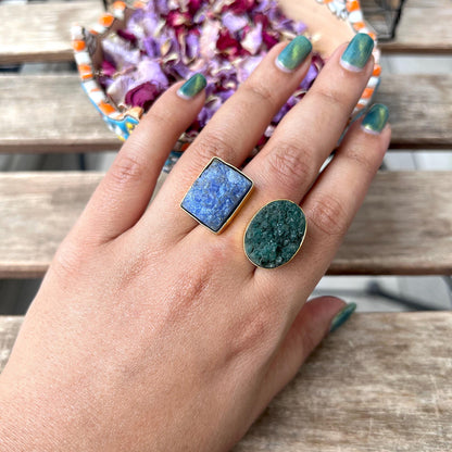 The Enache Green Blue Double Ring TheEnache