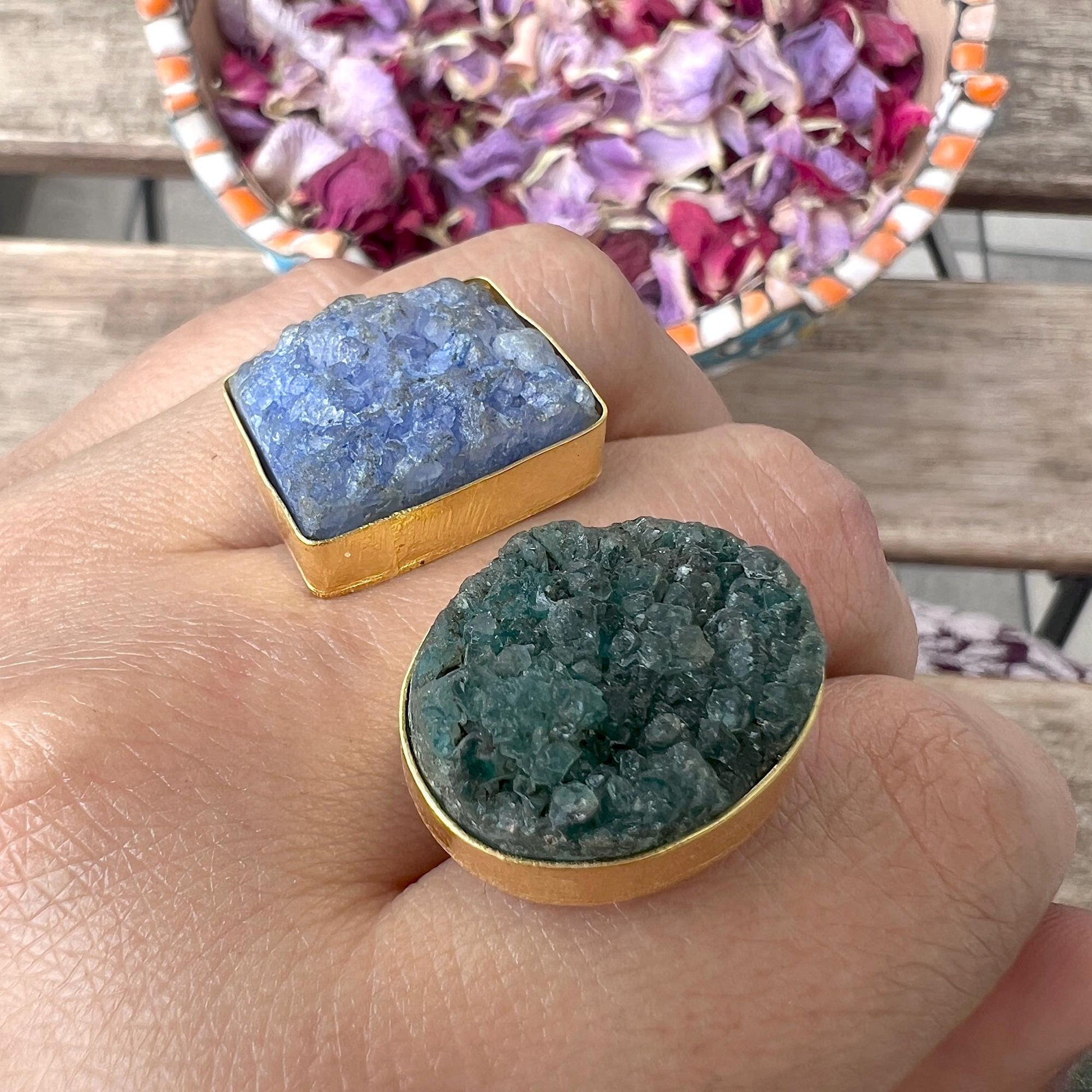 The Enache Green Blue Double Ring TheEnache