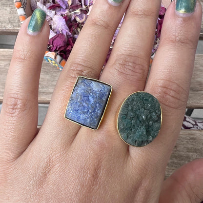 The Enache Green Blue Double Ring TheEnache