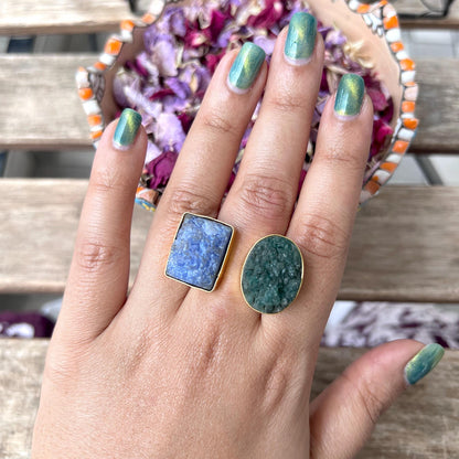 The Enache Green Blue Double Ring TheEnache