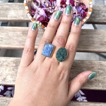 The Enache Green Blue Double Ring TheEnache