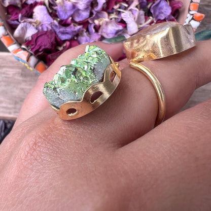The Enache Green Druzy Quartz Ring TheEnache