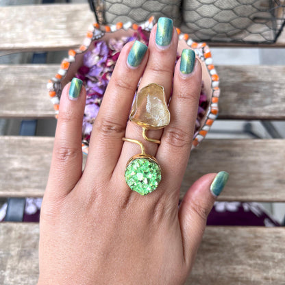 The Enache Green Druzy Quartz Ring TheEnache
