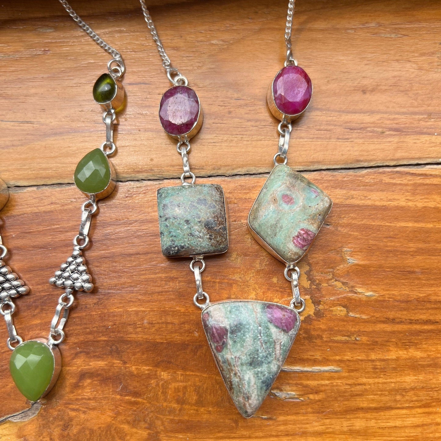 The Enache Green Gemstone Bib Necklace TheEnache