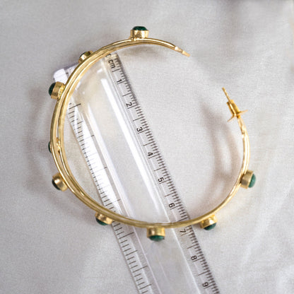 The Enache Green Gold Chunky Hoops TheEnache