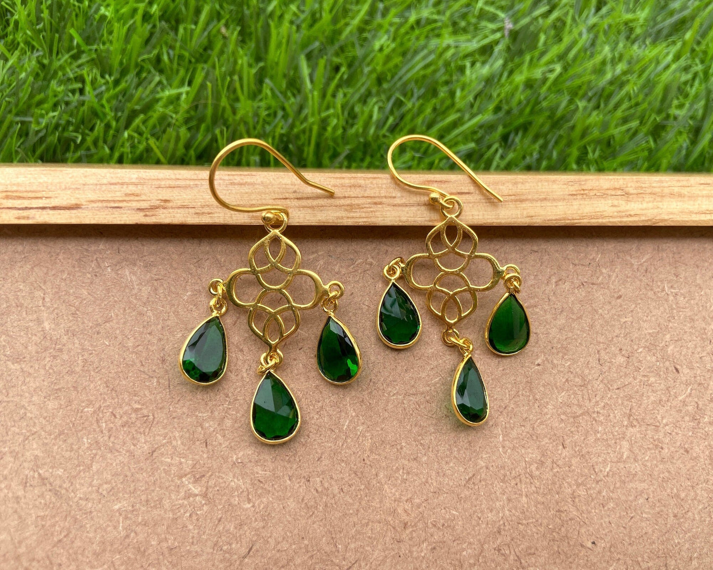 The Enache Green Onyx Charm Earrings TheEnache