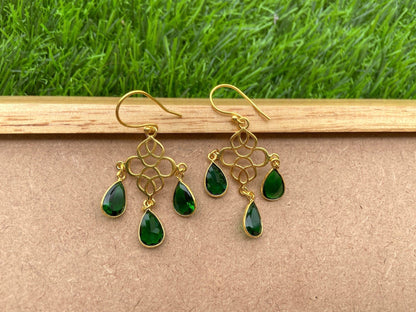 The Enache Green Onyx Charm Earrings TheEnache