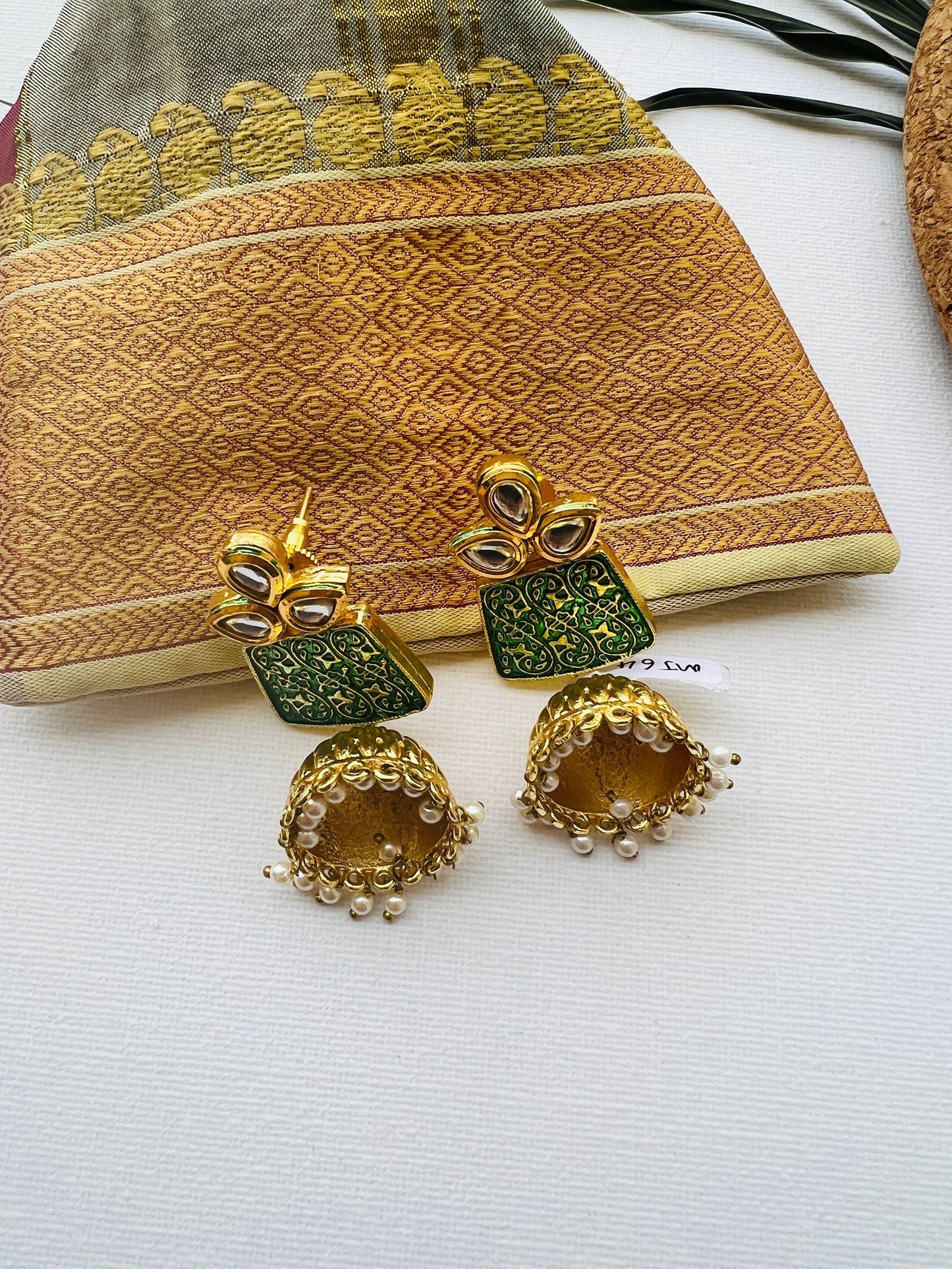 The Enache Indian Green Jhumka Earrings TheEnache