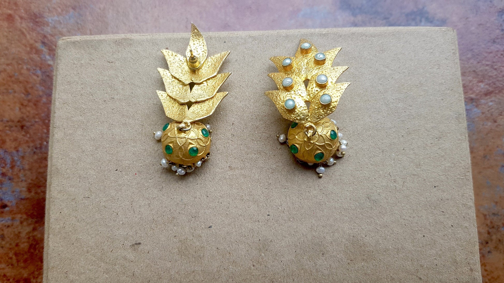 The Enache Jhumka Green Onyx Earrings TheEnache