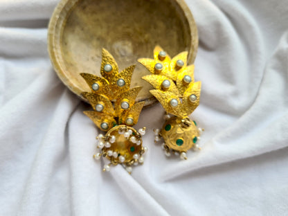 The Enache Jhumka Green Onyx Earrings TheEnache