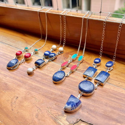 The Enache Lapis Lazuli Bib Necklace TheEnache