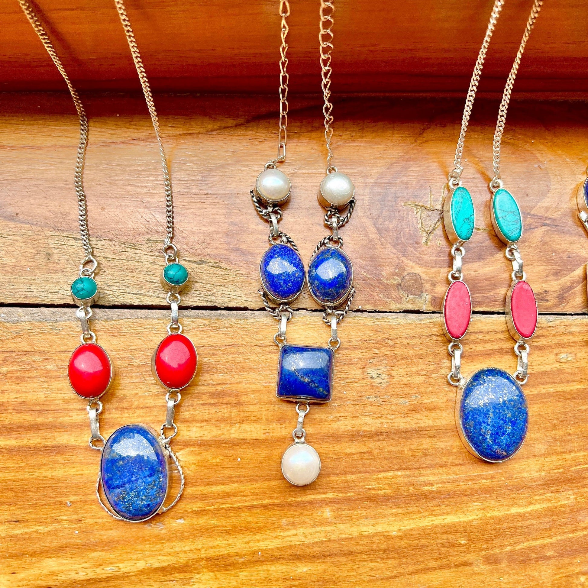 The Enache Lapis Lazuli Bib Necklace TheEnache