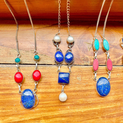 The Enache Lapis Lazuli Bib Necklace TheEnache