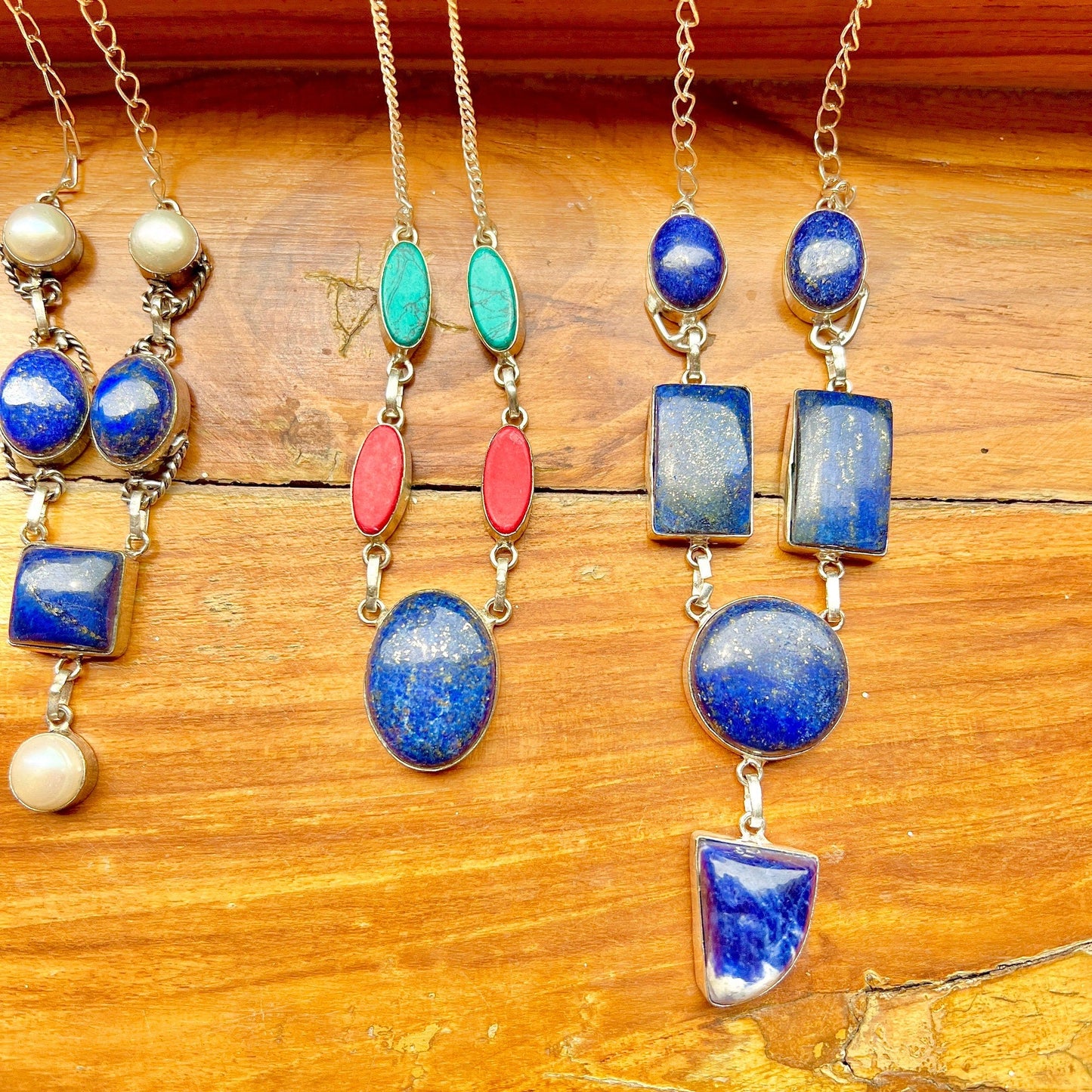 The Enache Lapis Lazuli Bib Necklace TheEnache