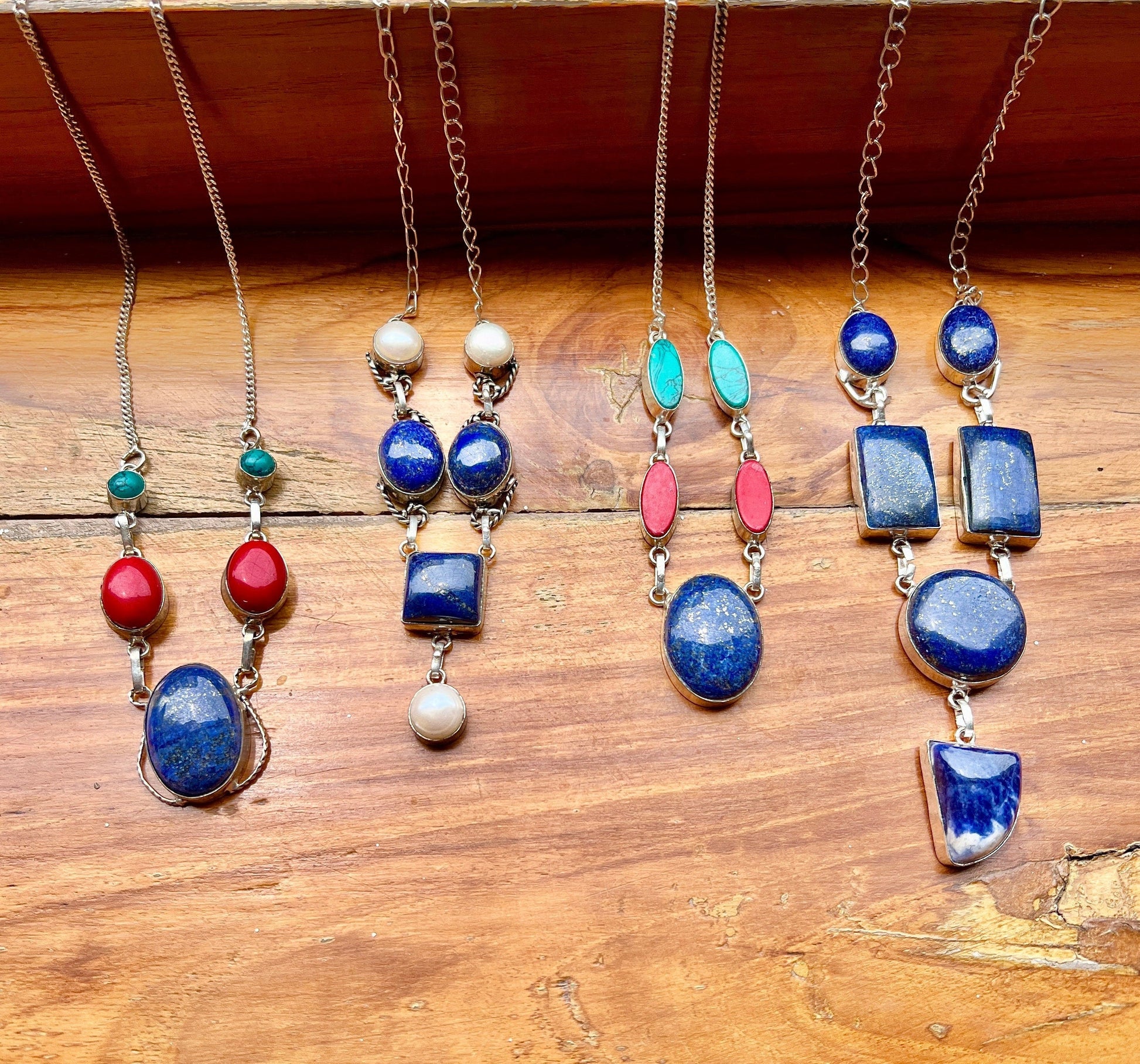 The Enache Lapis Lazuli Bib Necklace TheEnache