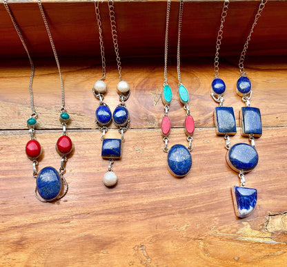 The Enache Lapis Lazuli Bib Necklace TheEnache