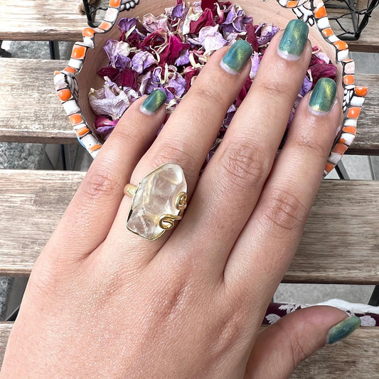 The Enache Lemon Quartz Cocktail Ring TheEnache