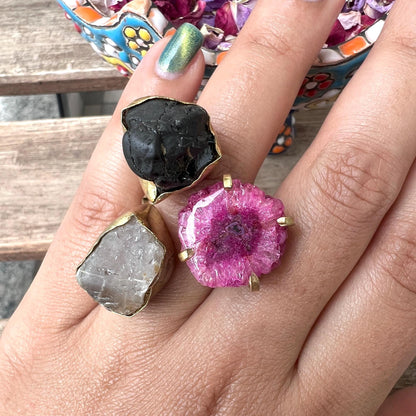 The Enache Multi Gemstone Crystal Agate Ring TheEnache