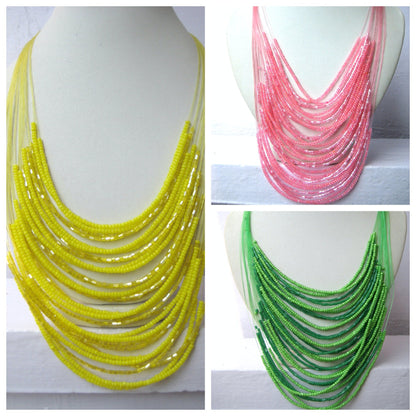 The Enache Neon Beaded Necklace TheEnache
