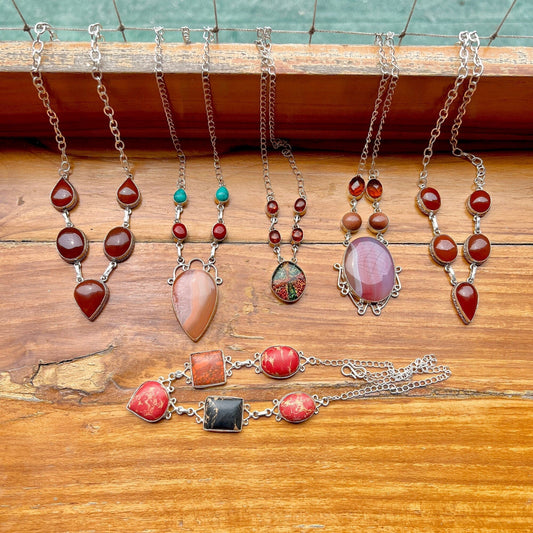 The Enache Orange Gemstone Bib Necklace TheEnache