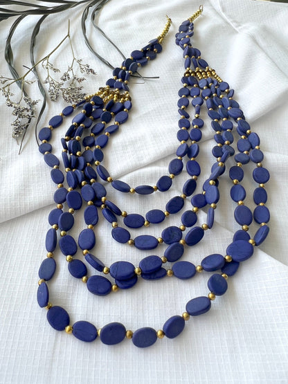 The Enache Oval Beads Turquoise Necklace TheEnache