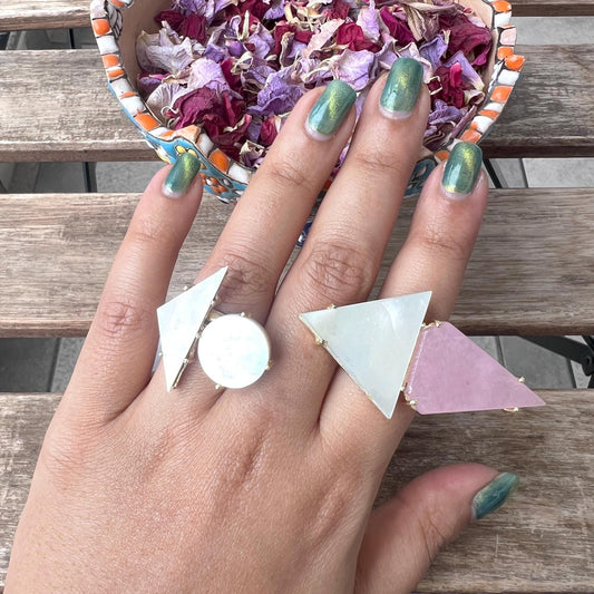 The Enache Pearl Geometric Chunky Ring TheEnache