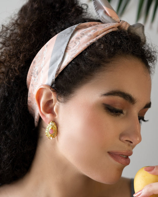 The Enache Pink Gold Stud Earrings TheEnache