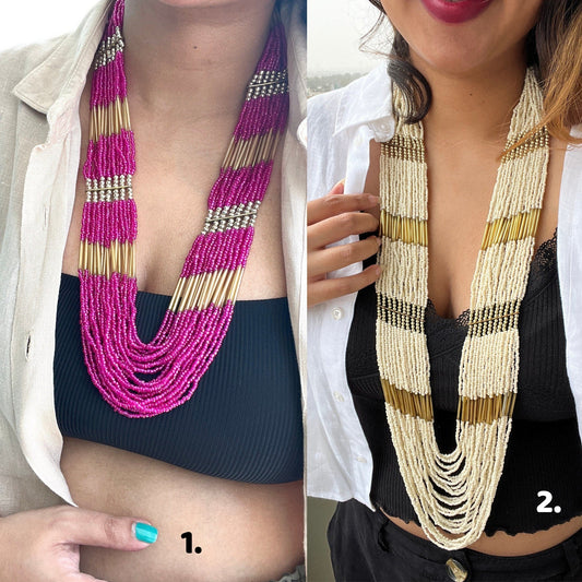 The Enache Pink Multi Layer Necklace TheEnache