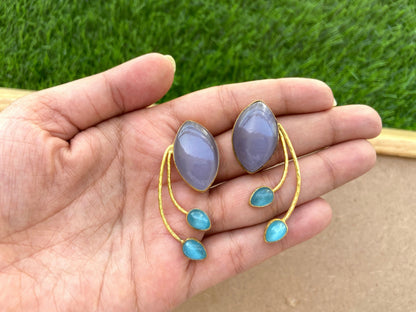 The Enache Purple Boho Stud Earrings TheEnache