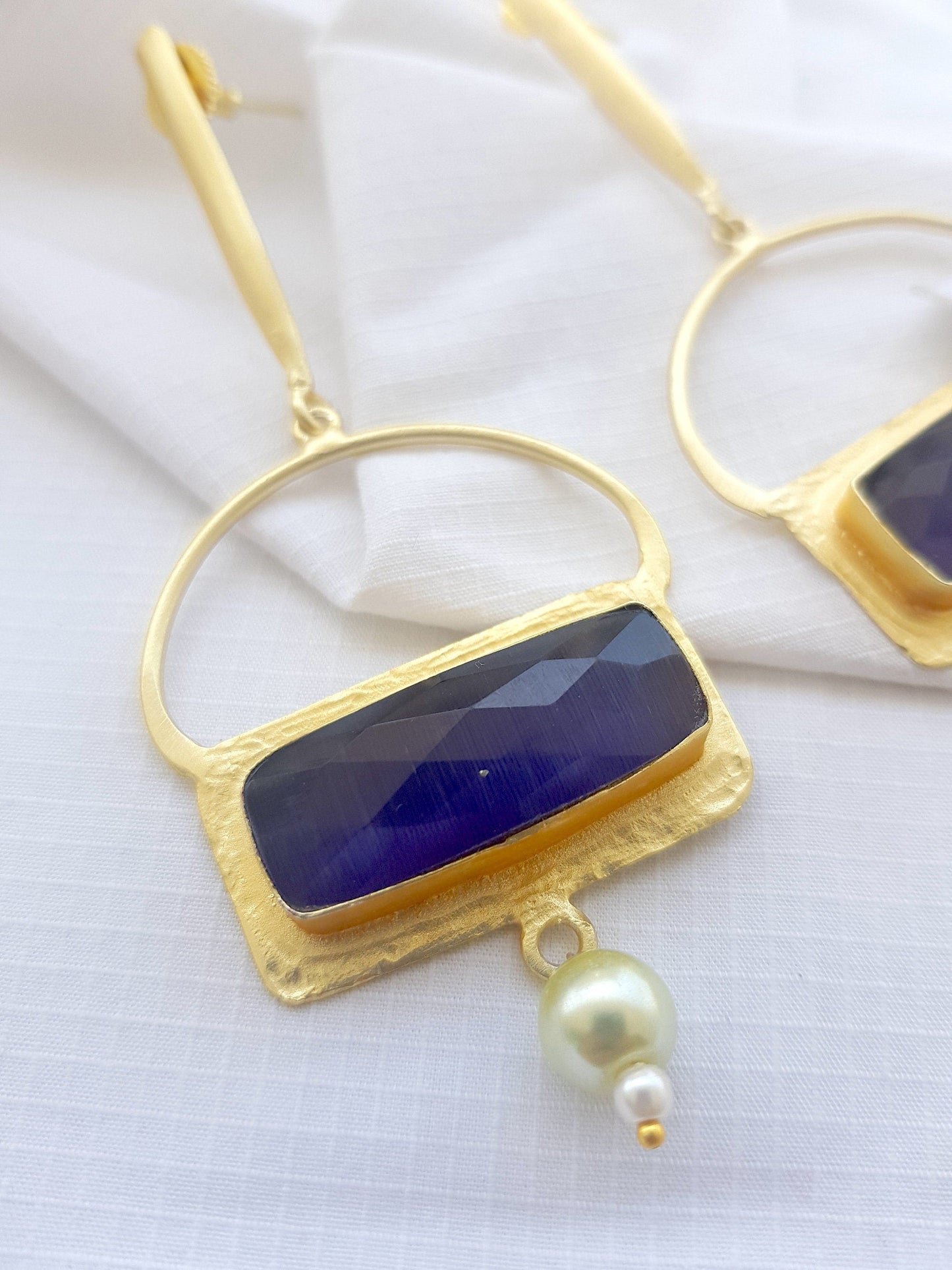 The Enache Purple Crystal Quartz Dangle Earrings TheEnache