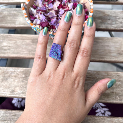 The Enache Purple Druzy Agate Ring TheEnache