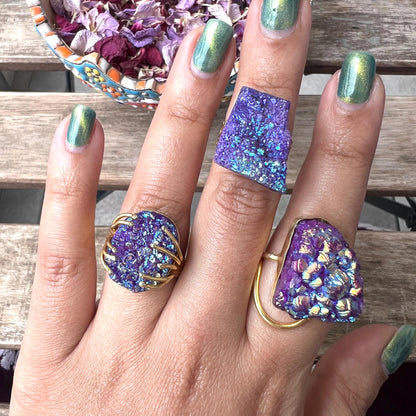 The Enache Purple Druzy Agate Ring TheEnache